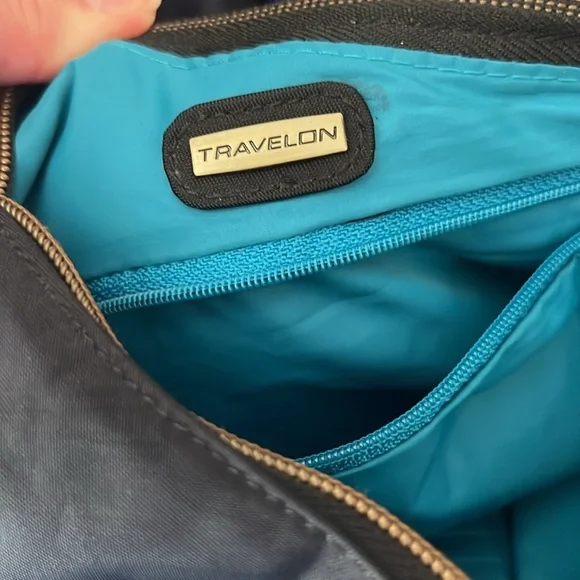 Black Crossbody Travel Security Bag with Adjustable Strap - Picture 10 of 10